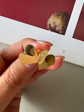 ハートプレートピアス