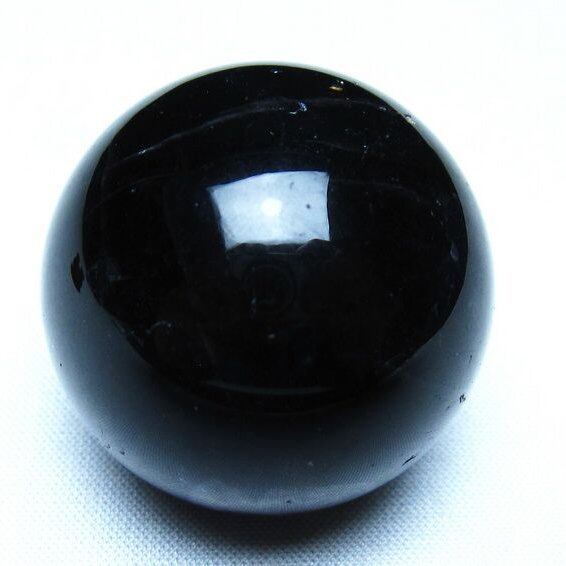 黒水晶 モリオン 丸玉 36mm スフィア 置物 原石 141-7440