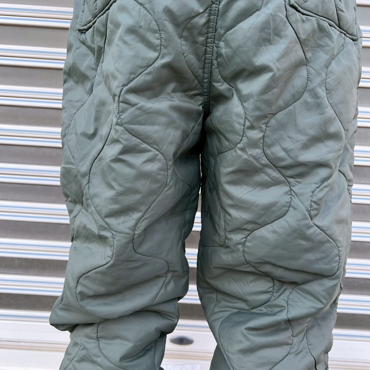 00s 米軍 実物 CWU-9/P ナイロン キルティング ライナーパンツ L