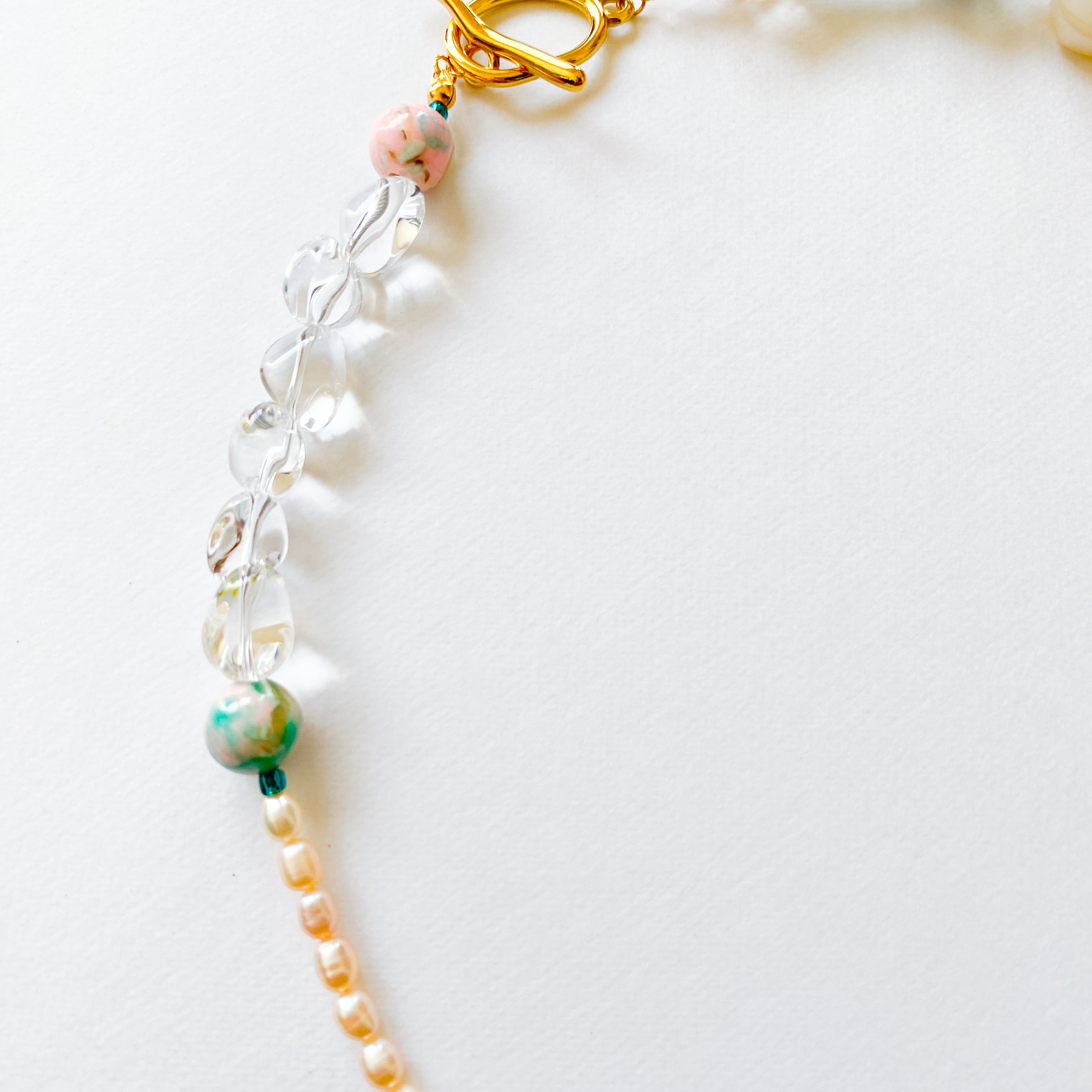 淡水パールとビーズのネックレス(たまに天然石）