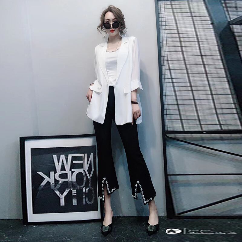 サマーシフォンルーズカジュアルジャケット 大きめサイズ 夏物 ミックスインファッション5032011100