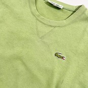 70s 80s CHEMISE LACOSTE シュミーズラコステ ワンポイント 文字ワニ 長袖 Tシャツ カットソー 40/グリーン系 レディース ビンテージ