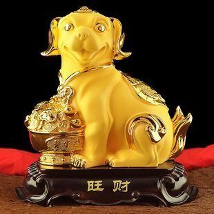 犬 イヌ 元宝 金 ゴールド 金色 黄金 風水グッズ 元寶 置物 オブジェ