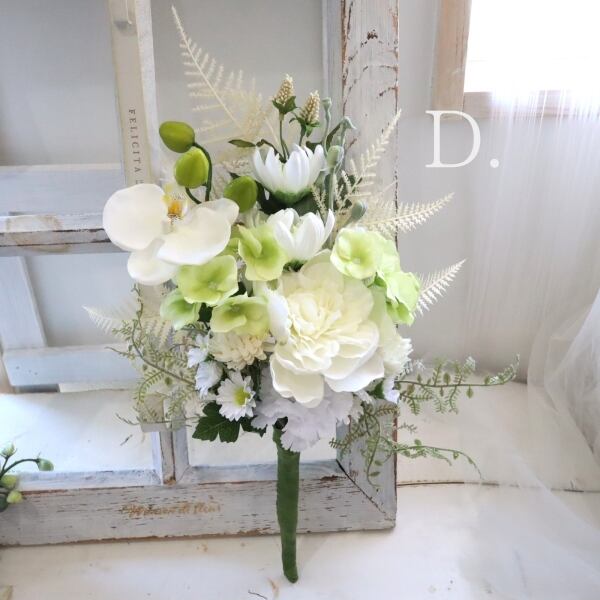 misuzu* 造花 洋風仏花 上質花材 蘭 マム シンビ お供え 墓花 お悔みに