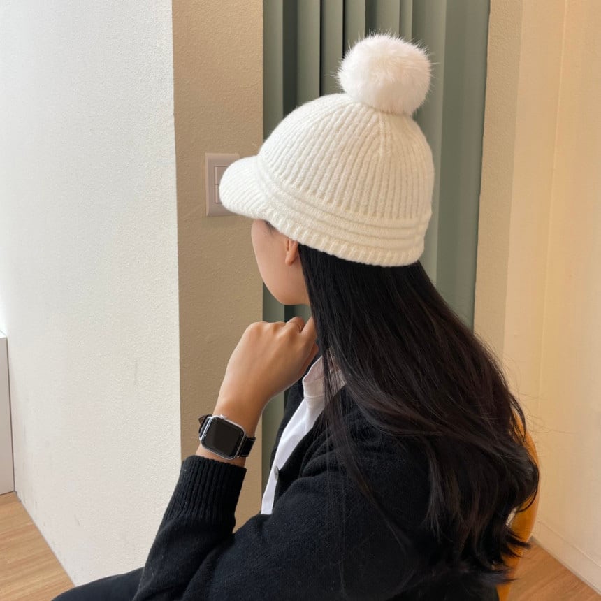 ポンポンニットキャップ(ポンポン取り外し可能) | Festa Golf