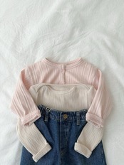 【取寄/韓国直送】minirobe 26/AT クリティクリブTシャツ|秋服|韓国子供服