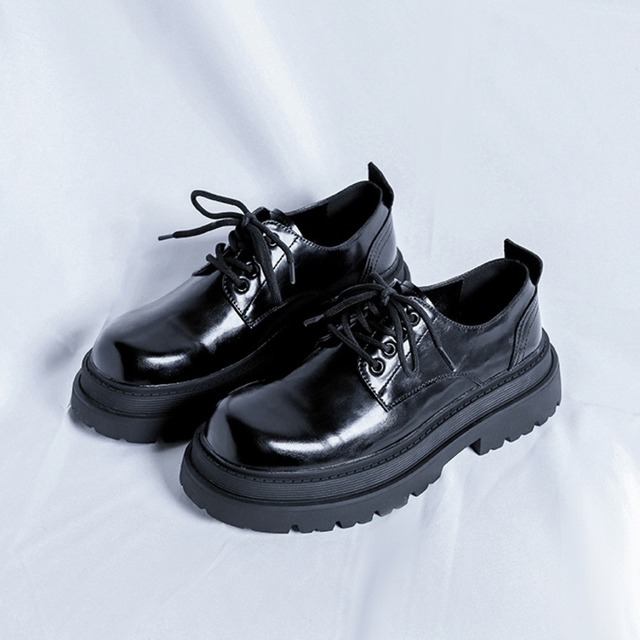 厚底レースアップローカットシューズ　V0261