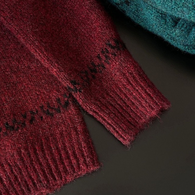 fair isle knit pullover　J00206