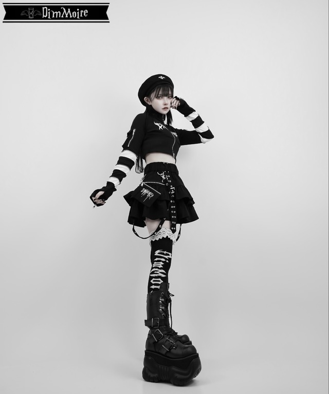 【受注予約商品】PUNKフリルミニスカートII【Black】