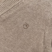 麻100% Mademoiselle NON NON マドモアゼルノンノン 刺繍入り リネン サマーニット ベスト サイズ 38 M /ベージュ/パパス/日本製