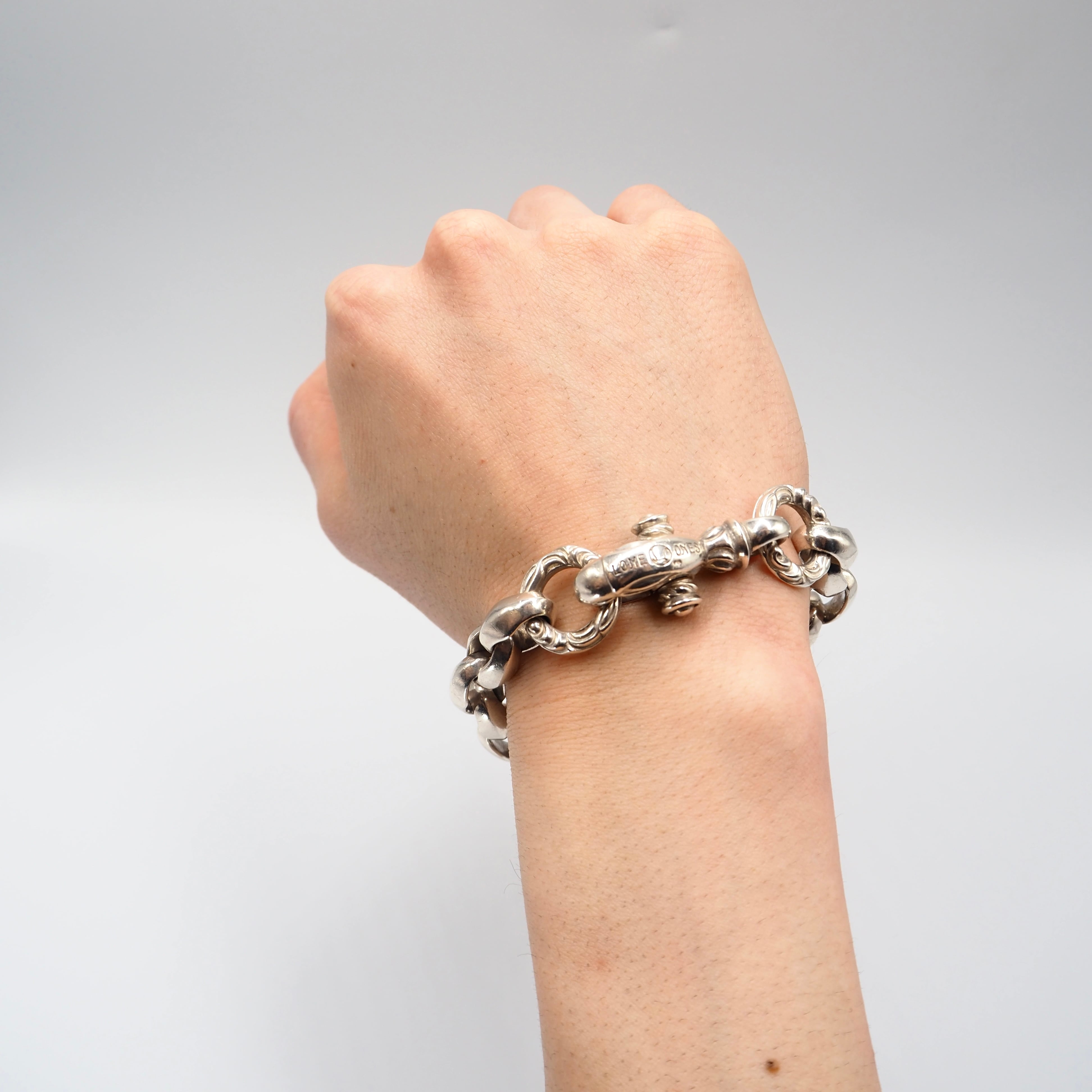 現行品】LONE ONES シルクリンクブレスレット シルバー925 ロンワンズ 現行品】LONE ONES シルクリンクブレスレット シルバー925 ロンワンズ
