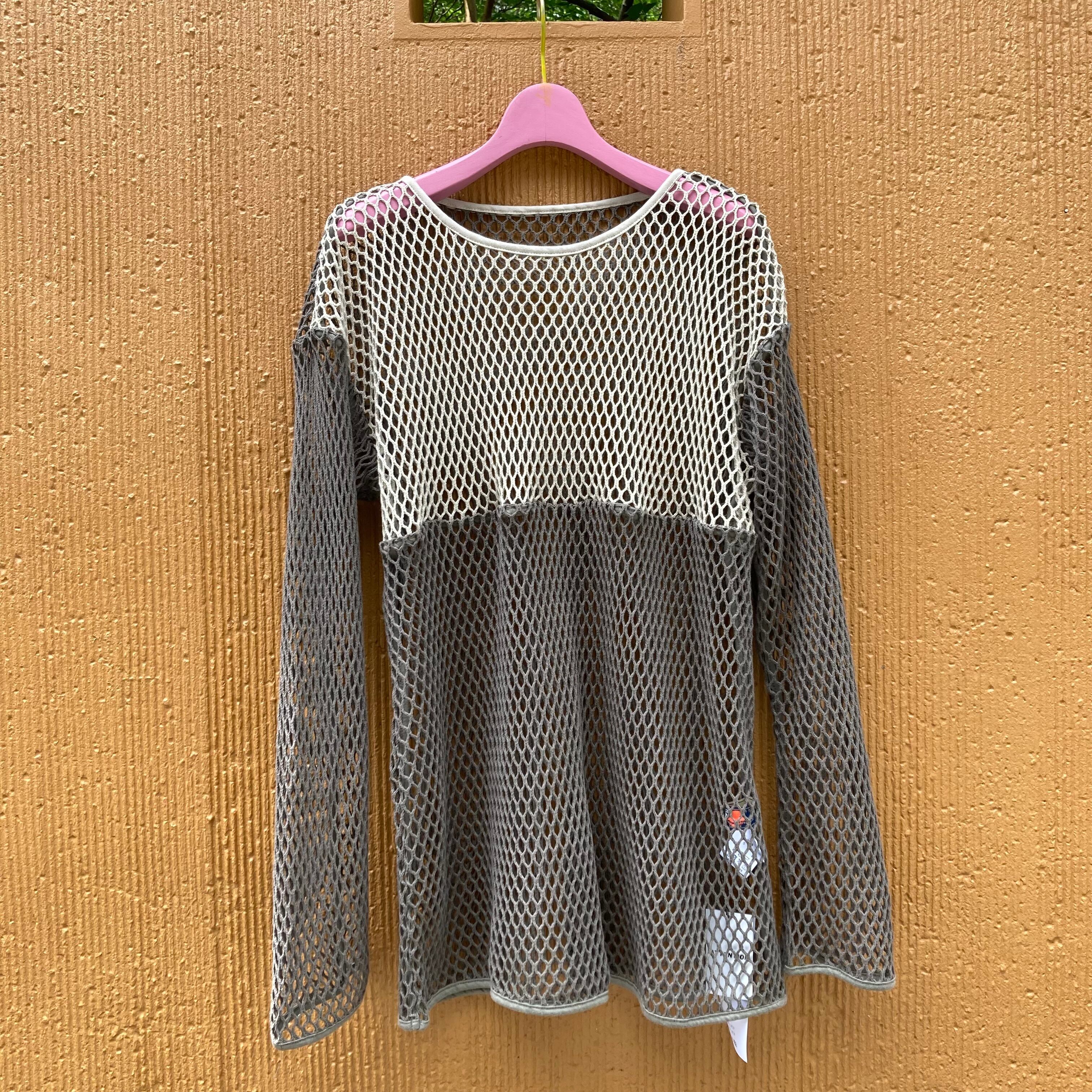 blackmeans 2tone Mesh Long Sleeve Shirts