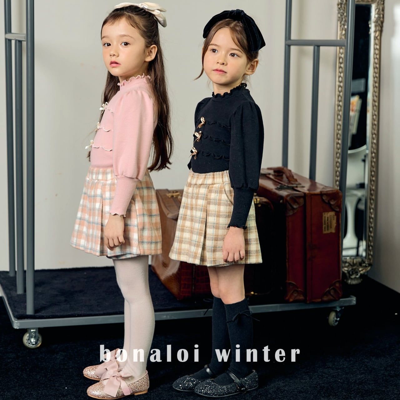 «sold out»ベージュ XL(112~120 サイズ)«bonaloi» チェックスカッツ 3colors