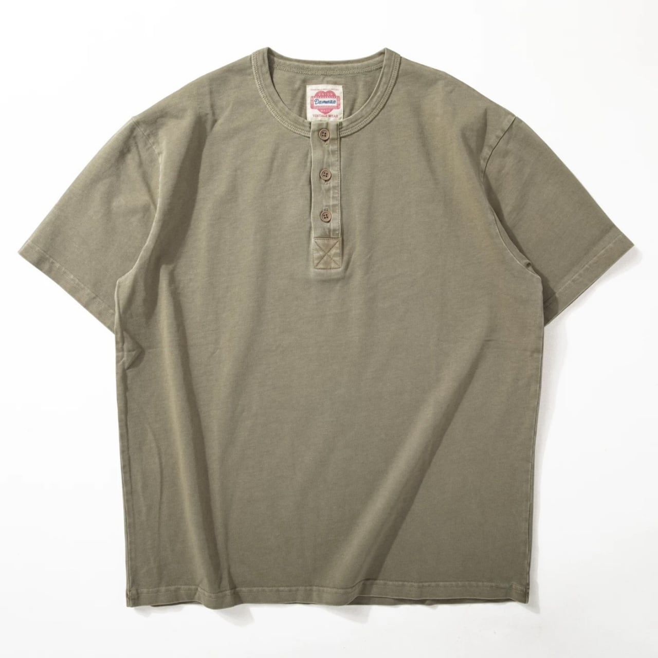 Henry neck short sleeve jersey tee 4colors 00270