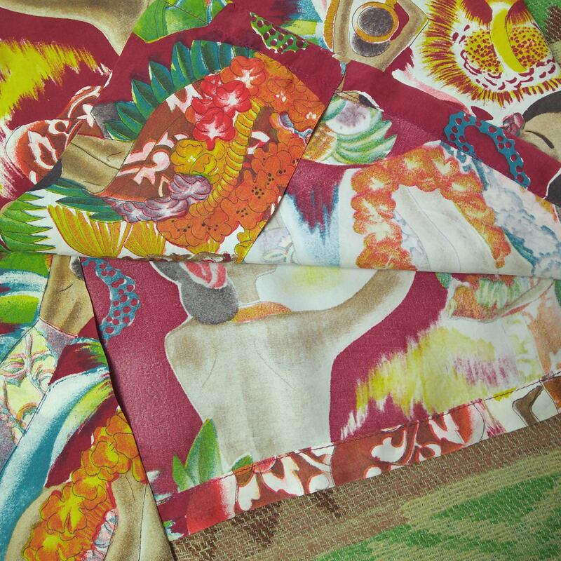 40s MATSON LINE MENU by MACINTOSH Rayon Hawaiian Shirt（KUU-IPO