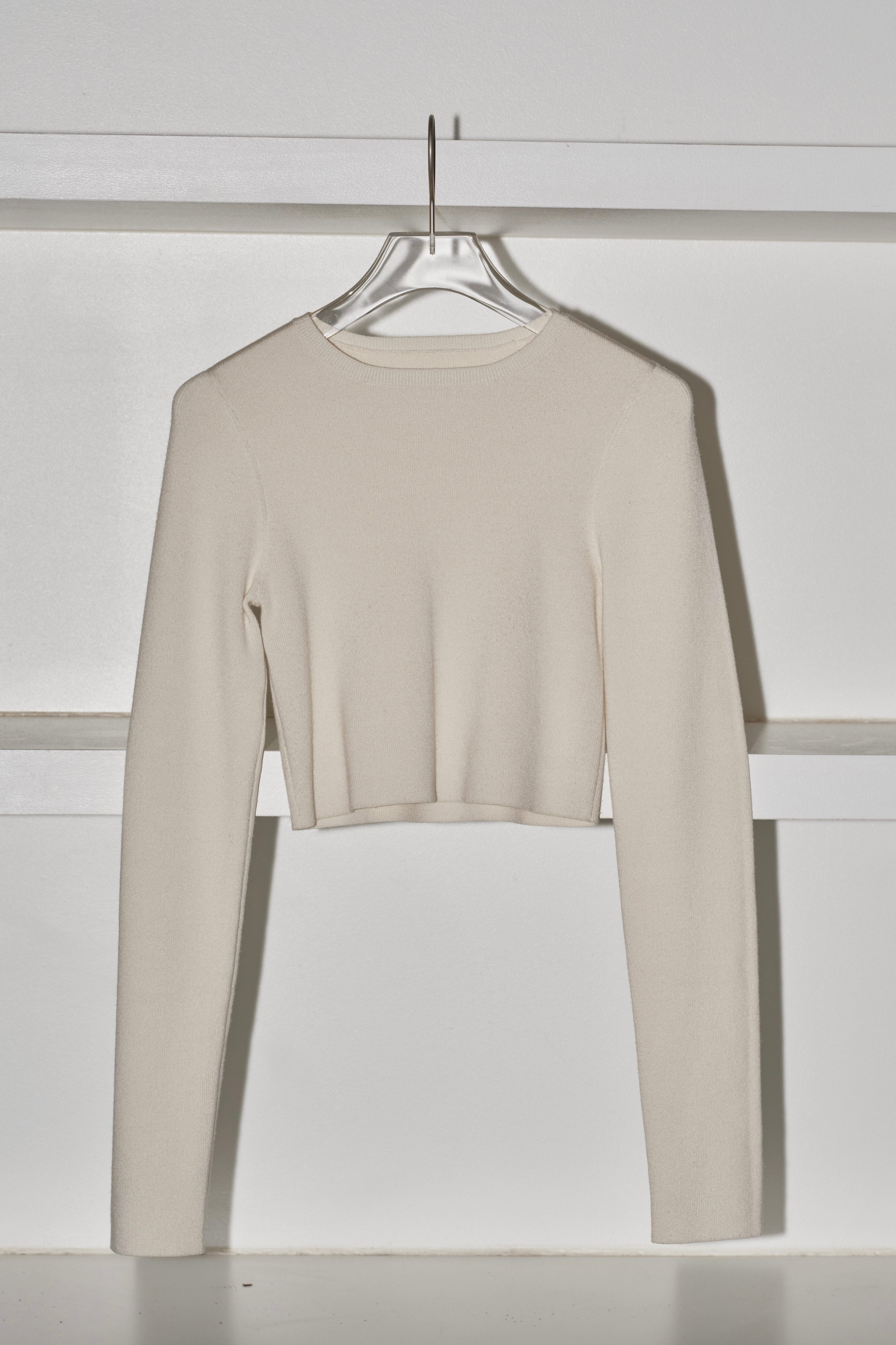 TODAYFUL Cropped Smooth Knit クロップドスムースニット Ecru | planet3rd