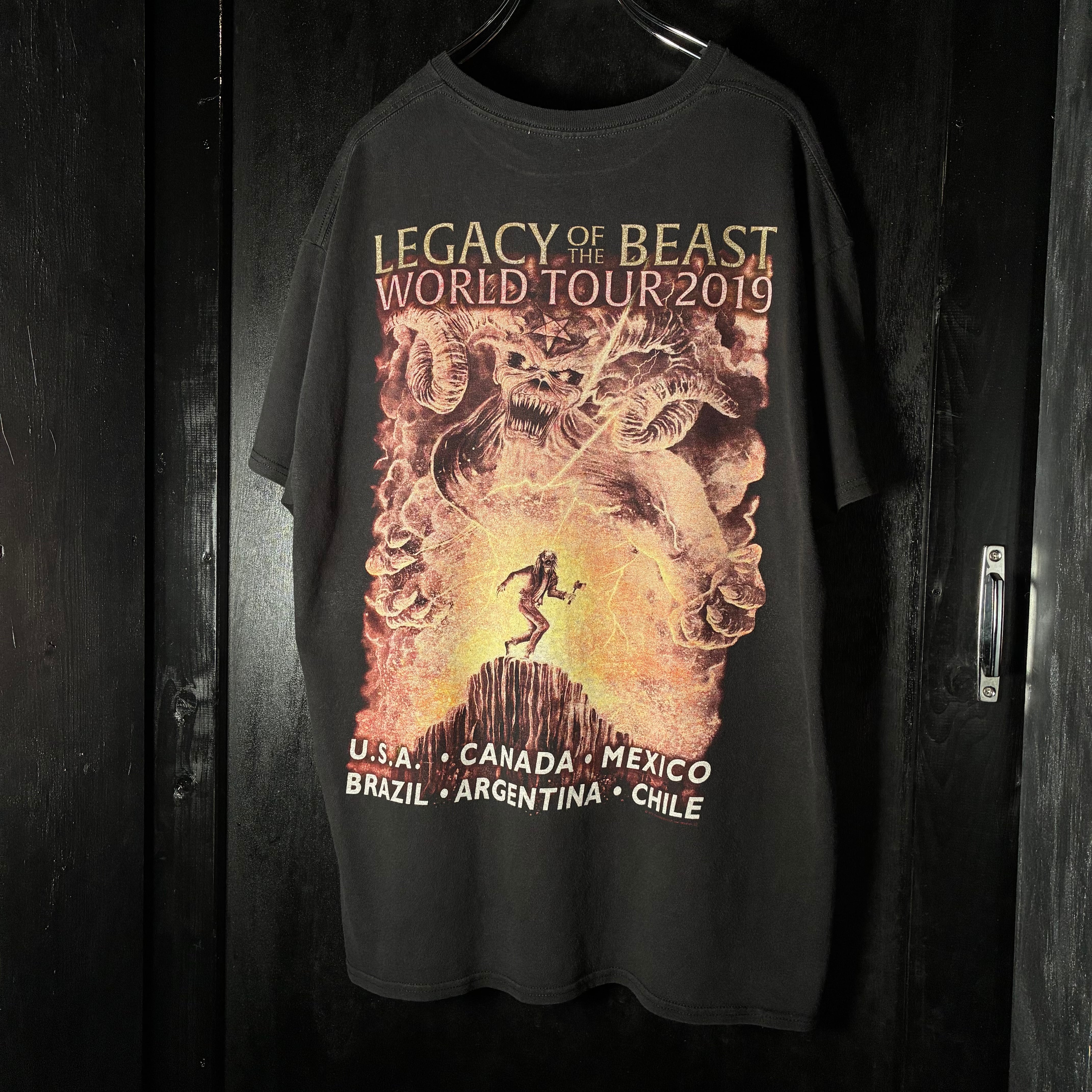 IRON MAIDEN ROCK Tee BLACK アイアンメイデン バンドTシャツ 黒