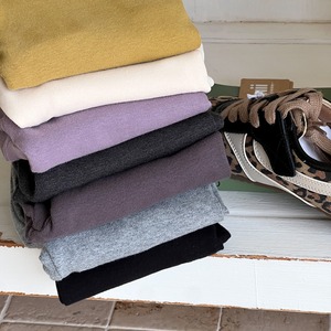 秋高密度編みウール混レギンス