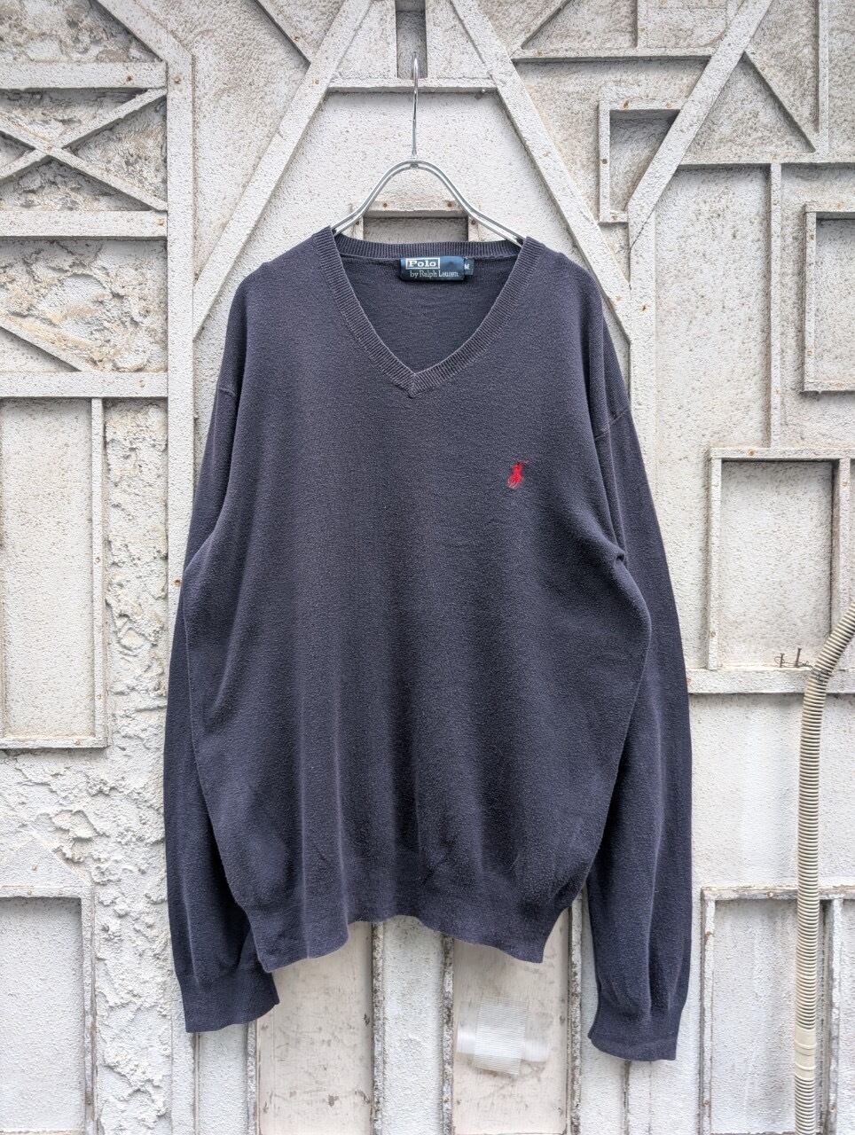 "POLO RALPH LAUREN" v-neck knit