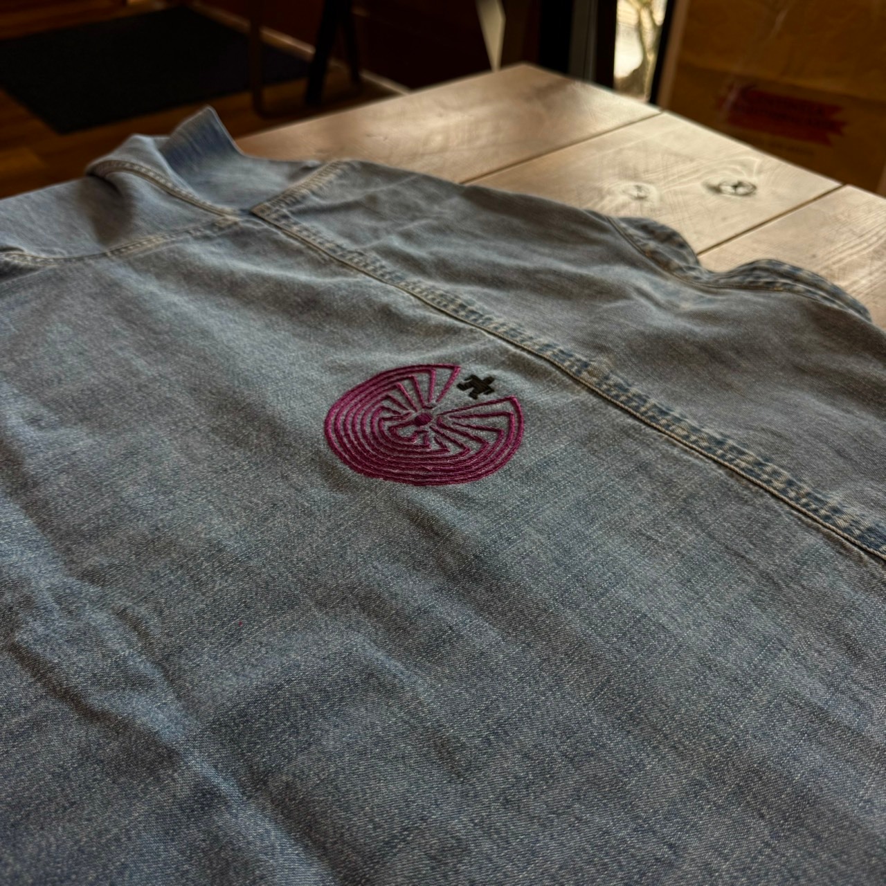 ナスングワム【Nasngwam】Indian motif Denim Shirt　XLサイズ - 5