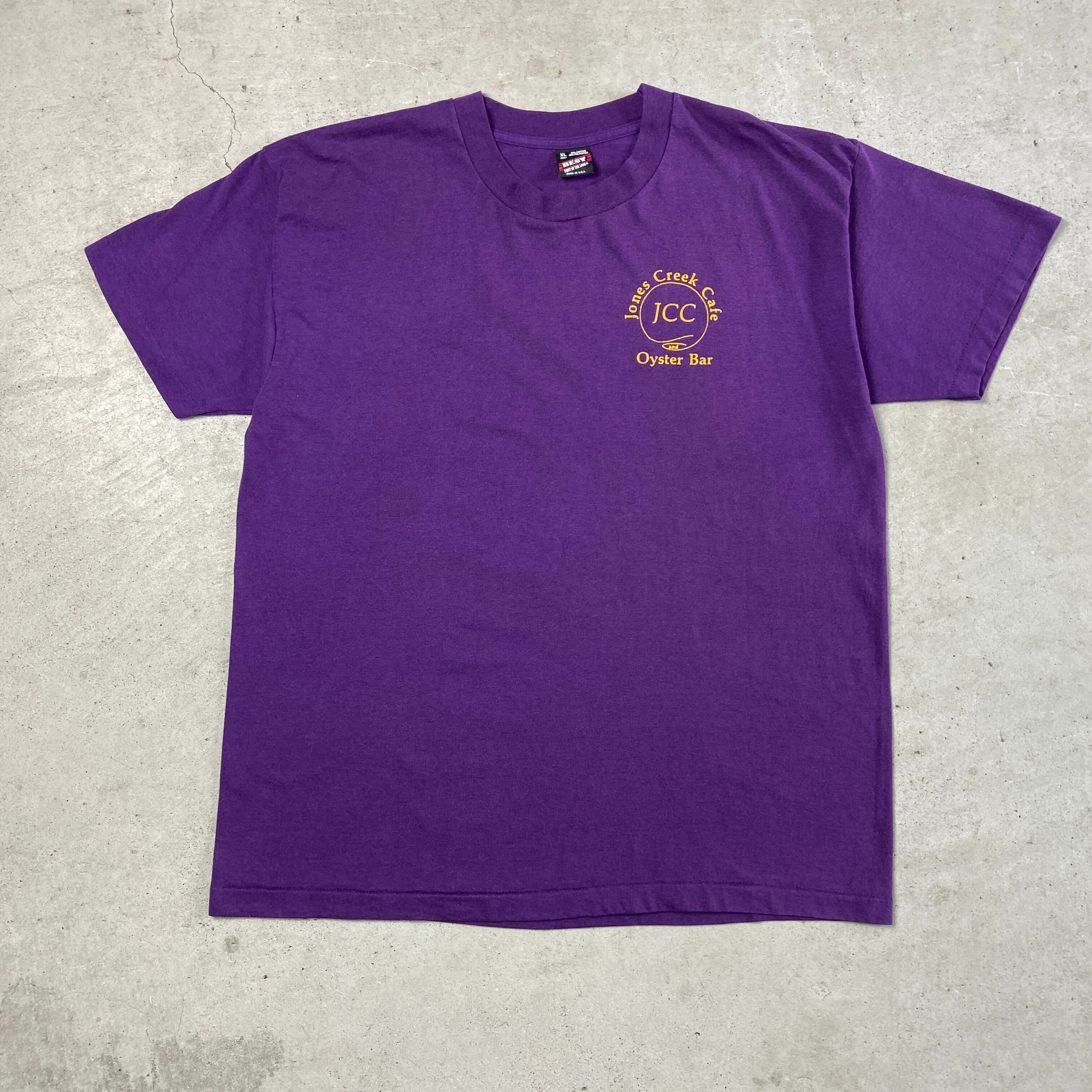 90年代 USA製 Jones Creek Cafe オイスターバー 牡蠣 両面プリントT