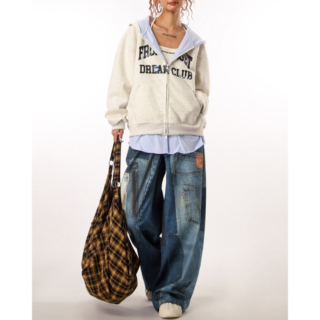 patchwork design denim　パッチワークデザインデニム　J0988