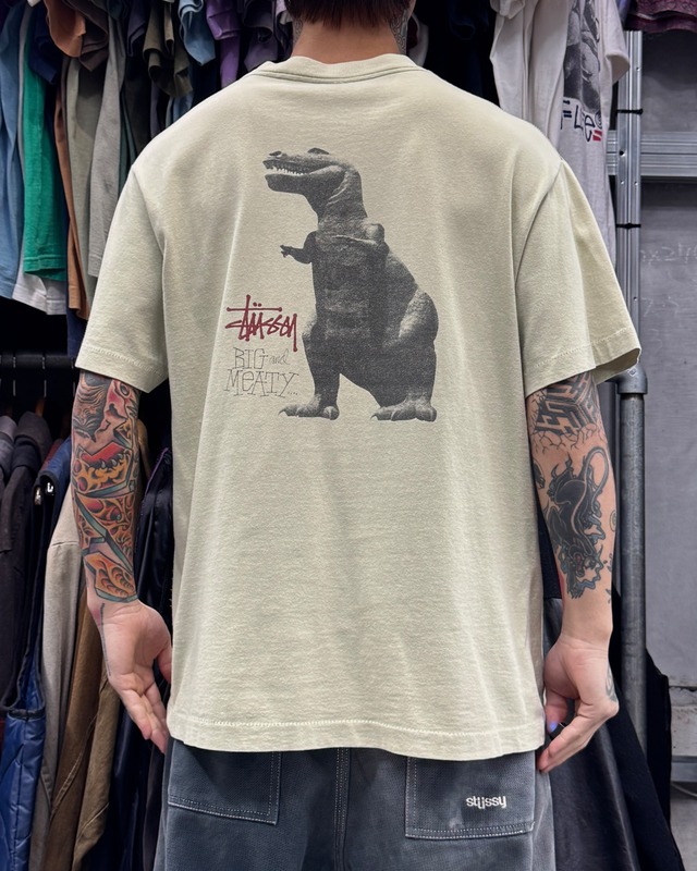 90’s old stussy Design Photo Tee "黒タグ" “REMIXED CLASSICS” "T-REX"【下北沢店】