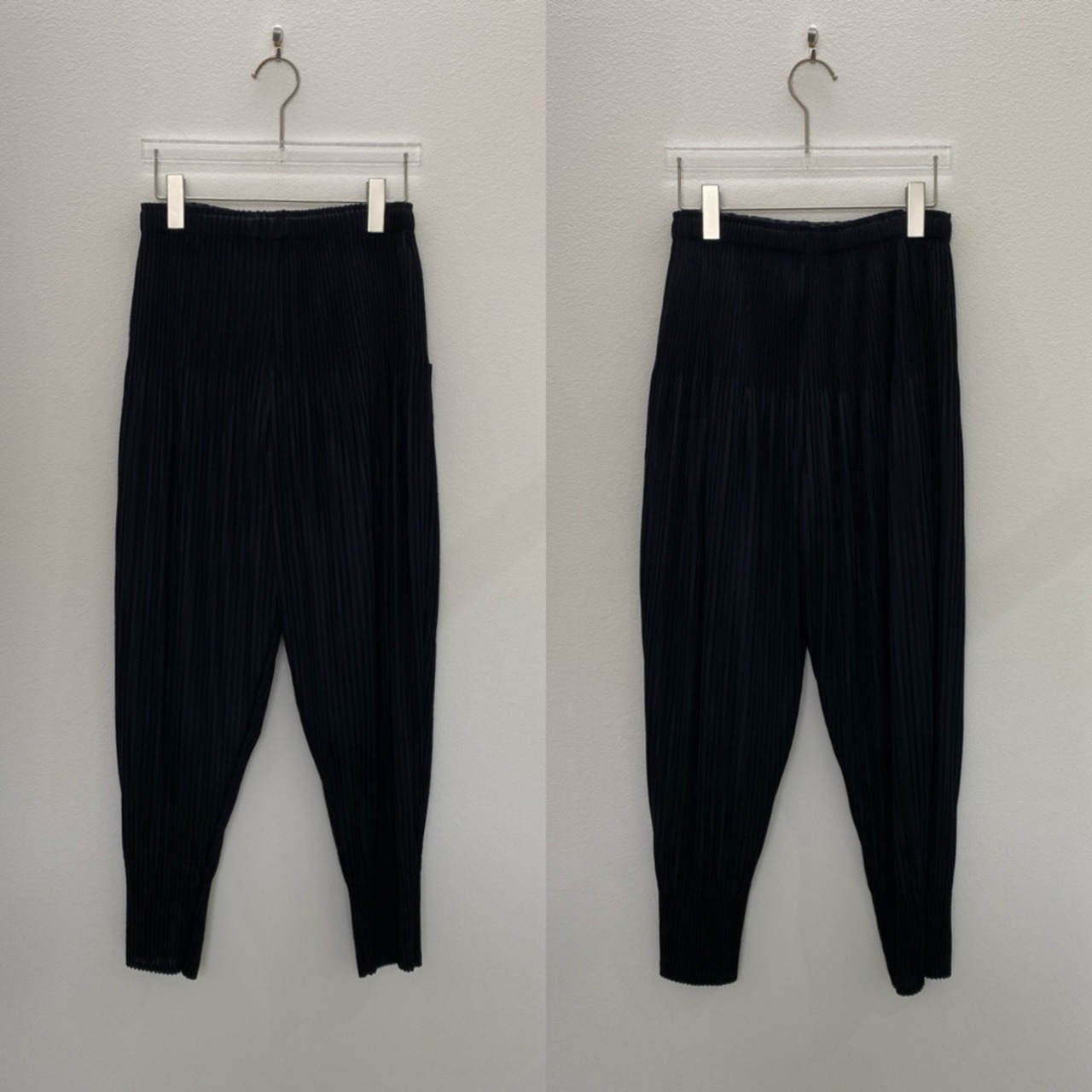 【受注予約：7月中旬入荷予定】tapered pleated 【PT】/black
