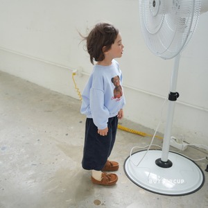 【Butter cup】ビッグベアスウェット 80〜110cm ブルー 241020