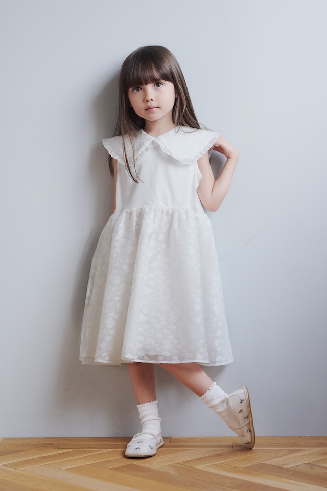 SHEER COUTURE KIDS DRESS WHITE 6Y-11Y