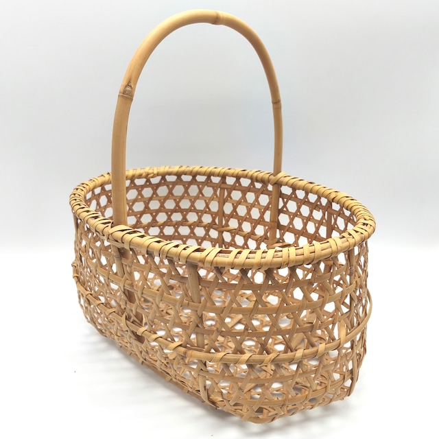 りんごかご・竹かご・籠・竹細工・竹編・果物入れ・No.260305-03・梱包サイズ100