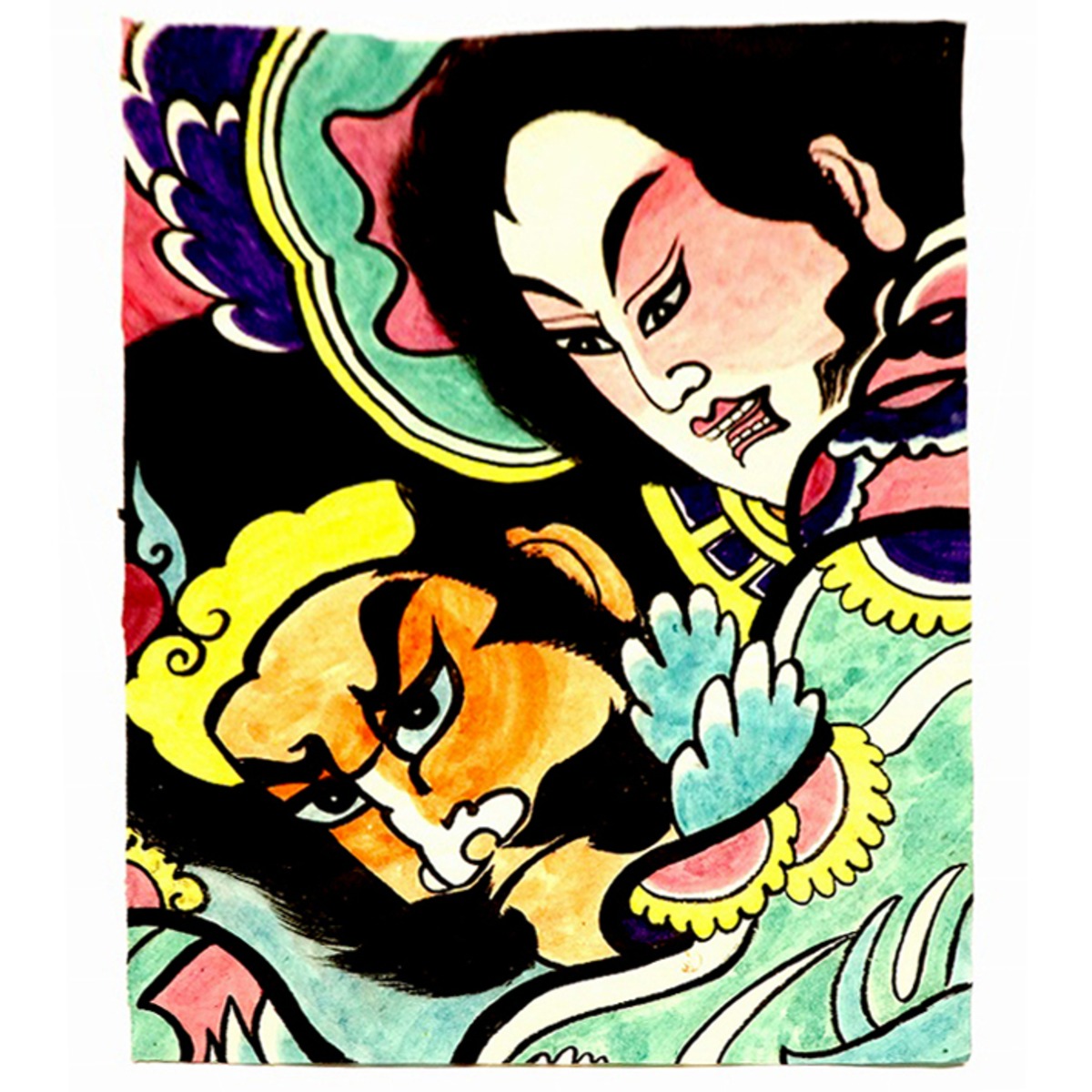 津軽ねぶた 壁画 日本画 額縁 みなさ