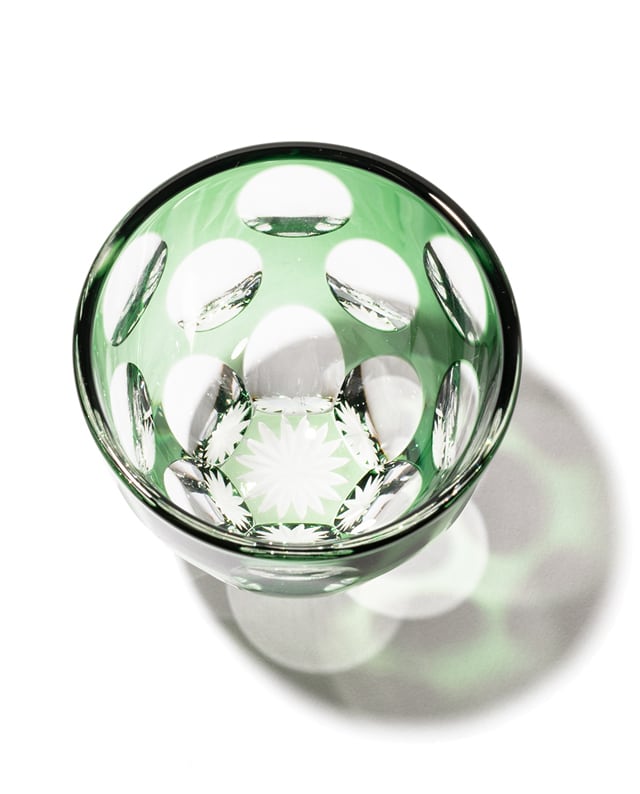 江戸切子 水玉万華鏡（全4色） ぐいのみ | 山田硝子