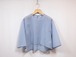 TENNE HANDCRAFTED MODERN " organza short pullover  " Blue gray
