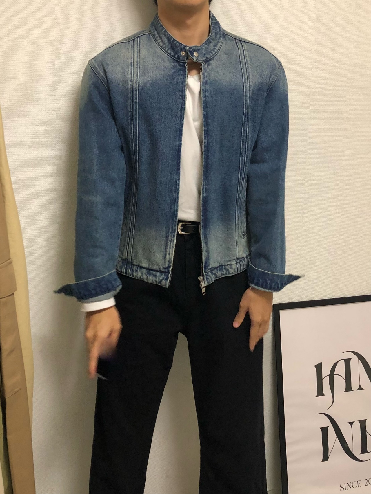 Needle Stitch Washed Denim Jacket (2color) - 3