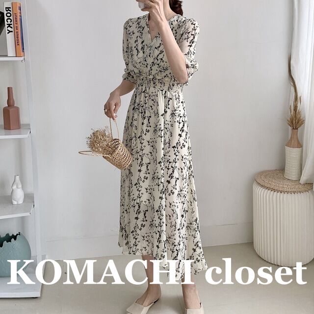 【送料無料】 小花柄シフォンワンピース 花柄ワンピース シフォンワンピース Vネック ワンピース 長袖 ロング丈 シフォン 花柄 スリム 細身 韓国 レディース かわいい 可愛い 大人可愛い 大人女子 シンプル きれいめ カジュアル 大人 気品 上品 おしゃれ お洒落 こなれ感 きちんと 大人女子 クール モダン フェミニン ワンサイズ 白 ホワイト 黒 ブラック 春 夏 オルチャン 20代 30代 40代 女子会 デート 旅行 ショッピング 普段使い コーデ トレンド 脚長 美脚