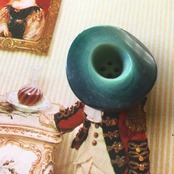 フランス 50s ダリ的時計ボタンと濃密な青緑  2.8c 2p ヴィンテージ