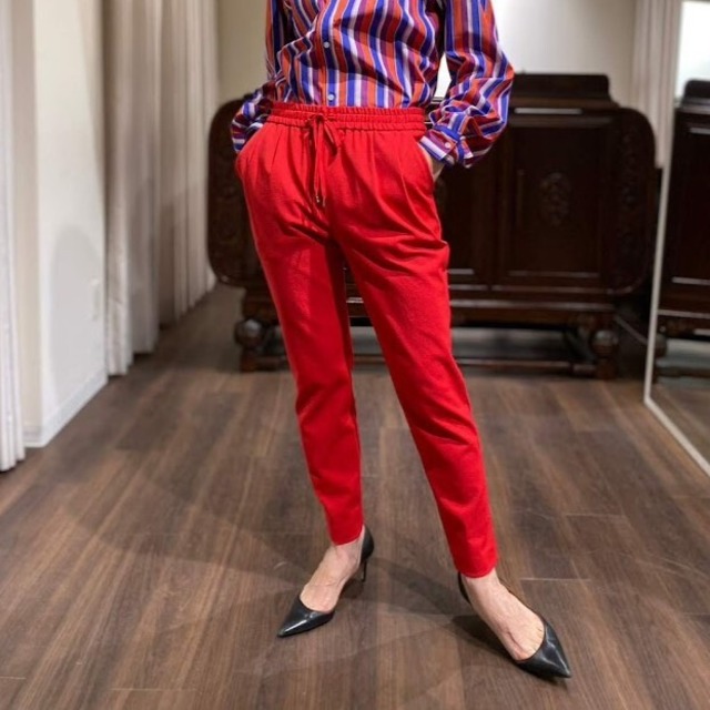 IKITSUKE tapered pants 23SS red