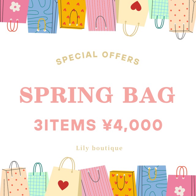 【数量限定】Spring Bag❤︎  (3点入り)