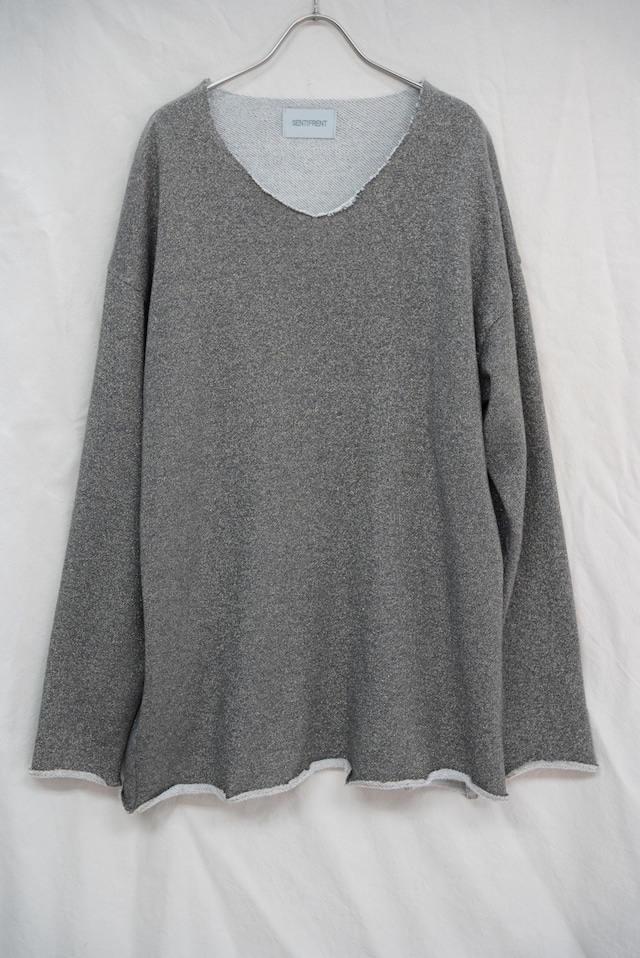 SENTIFRENT / GLITTERY UVNECK SWEATSHIRT(GLITTER)