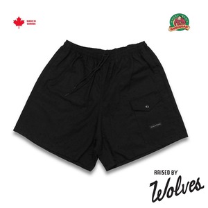 【RAISED BY WOLVES/レイズドバイウルブス】RBW/BARBARIAN RIPSTOP CAMP SHORTS ショートパンツ / BLACK / SS24-12186