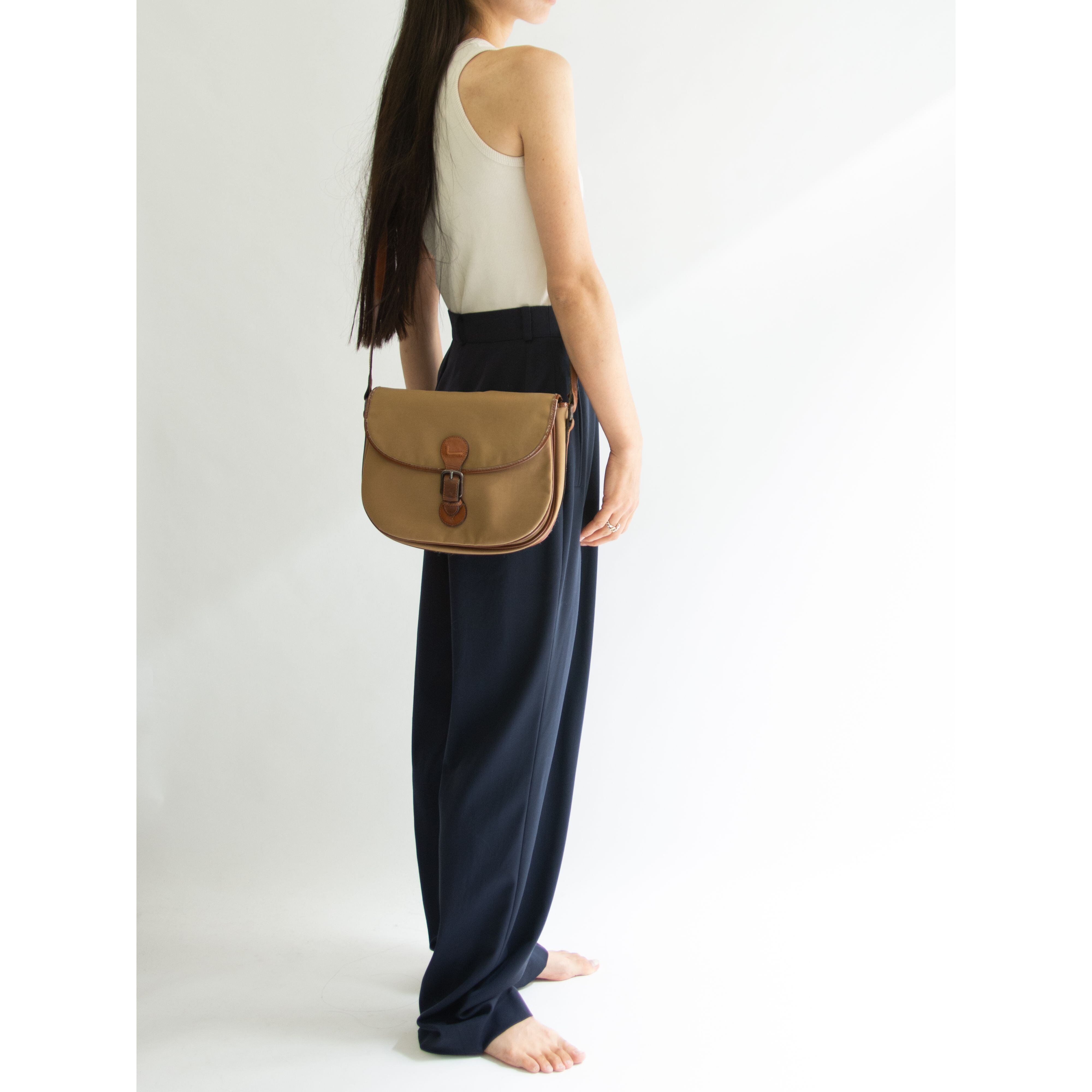 LANCEL PARIS】Made in France Canvas × Leather Crossbody Bag（ランセル フランス製  キャンバスレザークロスボディバッグ ショルダーバッグ） | MASCOT/E