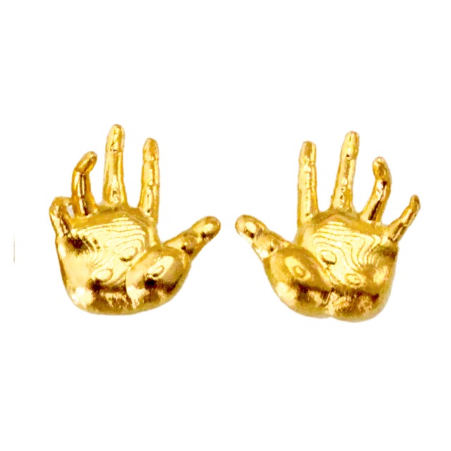 純金【ハンドパワー】モチーフ　約１g 　お守り 【JUNGOLD】