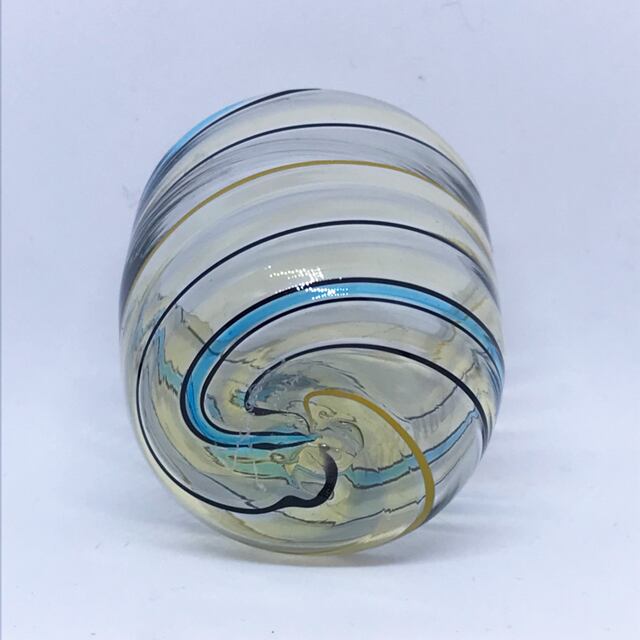 Item401G ヴェネチアンガラス おちょこ ライトブルー/イエロー