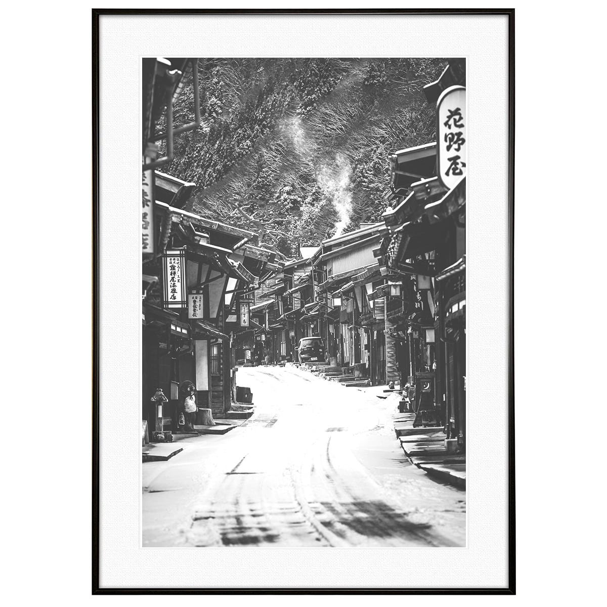 日本写真 長野県塩尻市 中山道 奈良井宿 インテリア モノクロアート