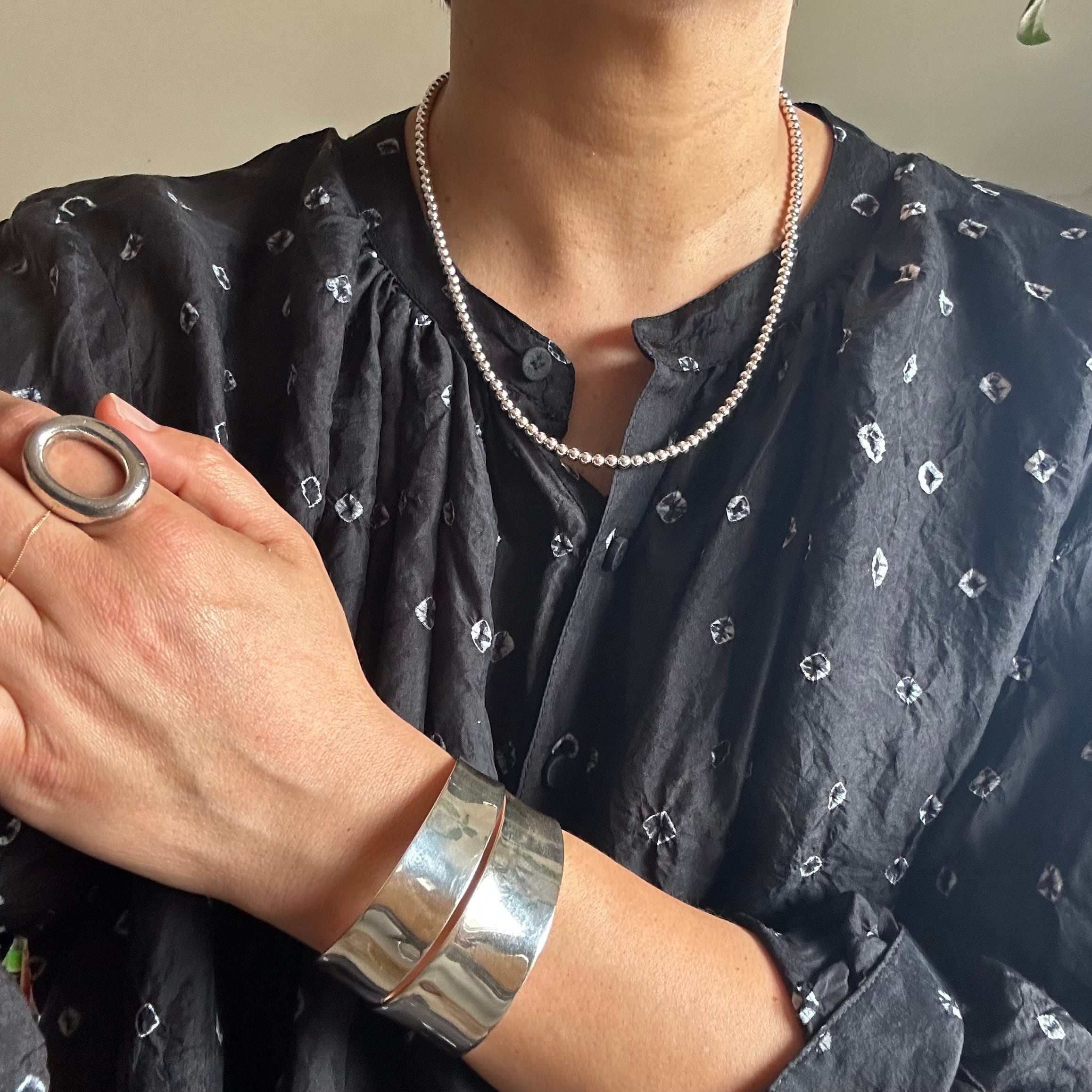 4㍉50㌢ シャイニー Navajo Pearl Necklace ナバホパール 4㍉50㌢ シャイニー Navajo Pearl Necklace ナバホパール