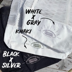 mesh  bag《 white × gray 》