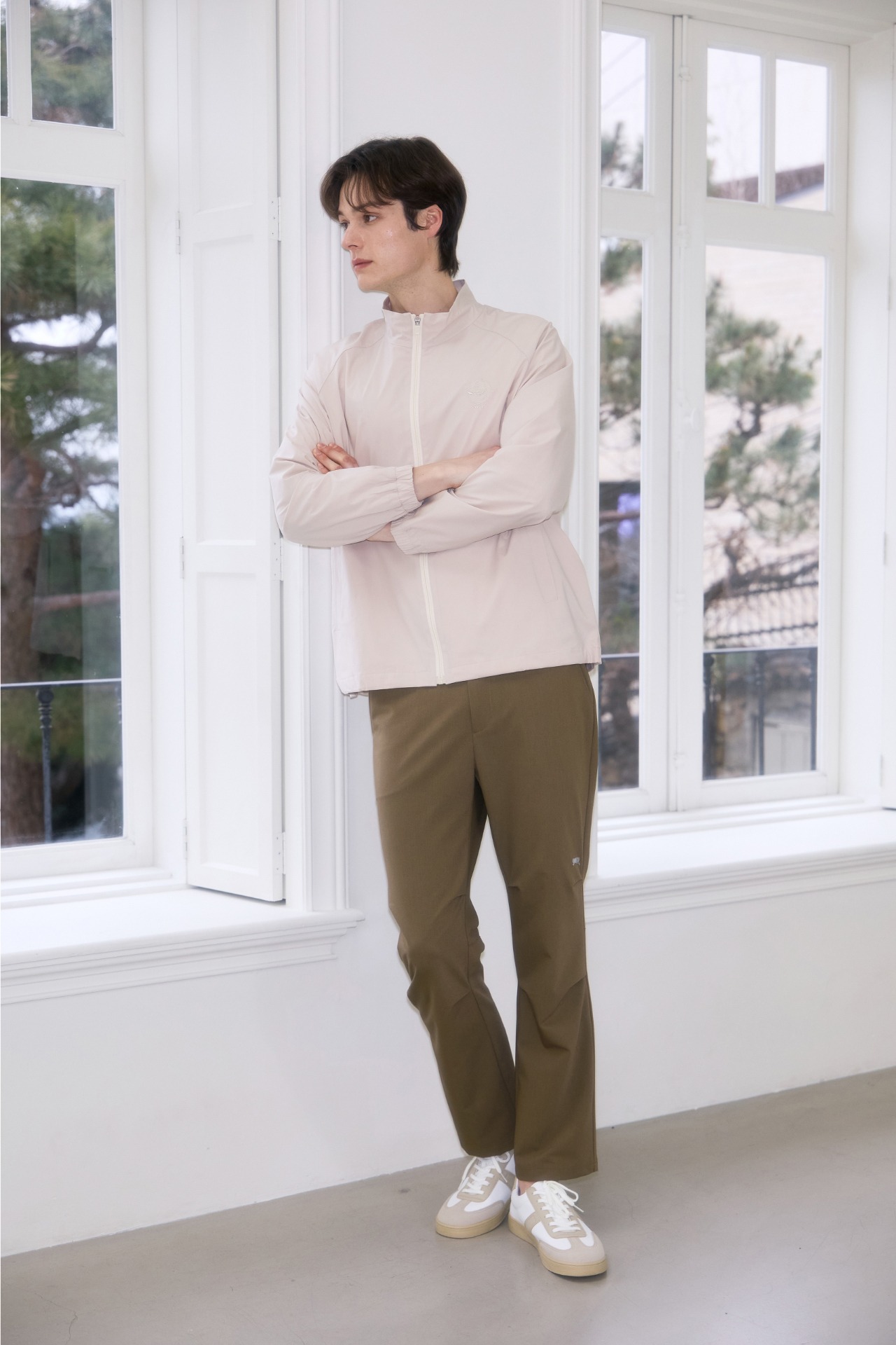 GOXO ゴーエックスオー ロゴゴルフフィットパラシュートパンツ ブラウン