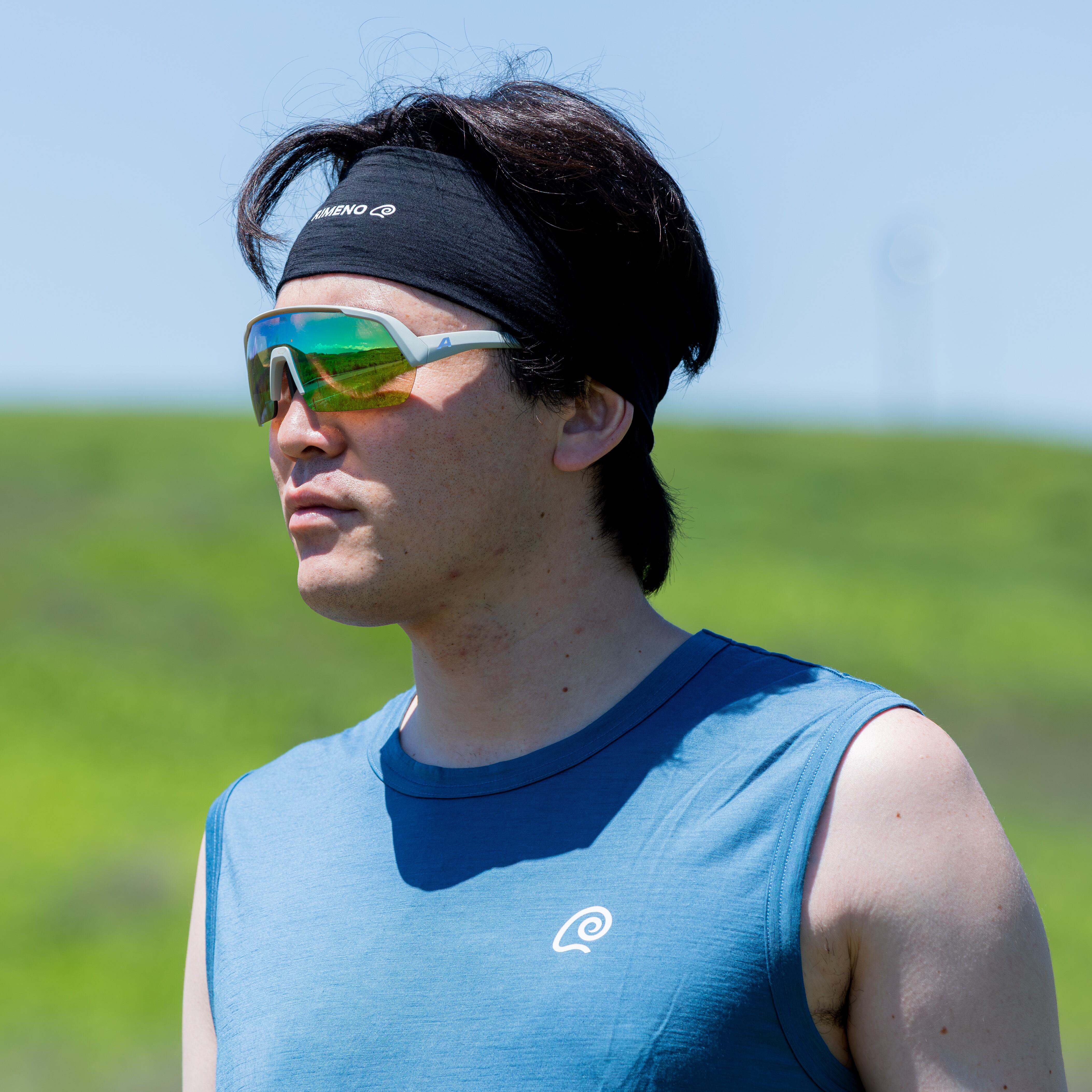 ACTIVE WOOL 100% TANK BLUE(UNISEX) | RIMENO ACTIVE WOOL 100% TANK BLUE(UNISEX) | RIMENO