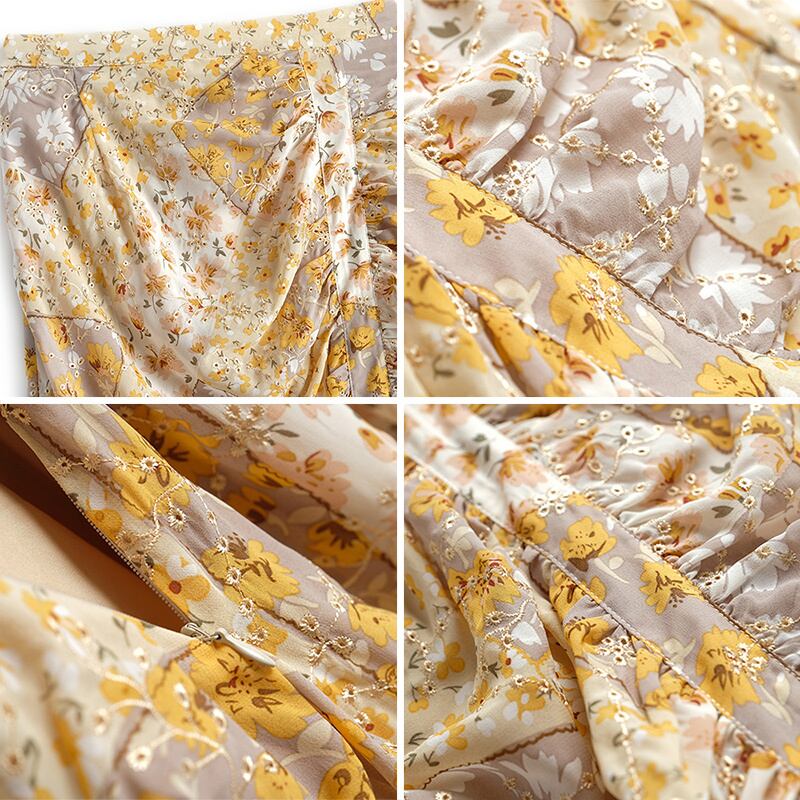 フローラルハイウェストウェストスリムスカート レディース 花柄 MIUCO2282780233